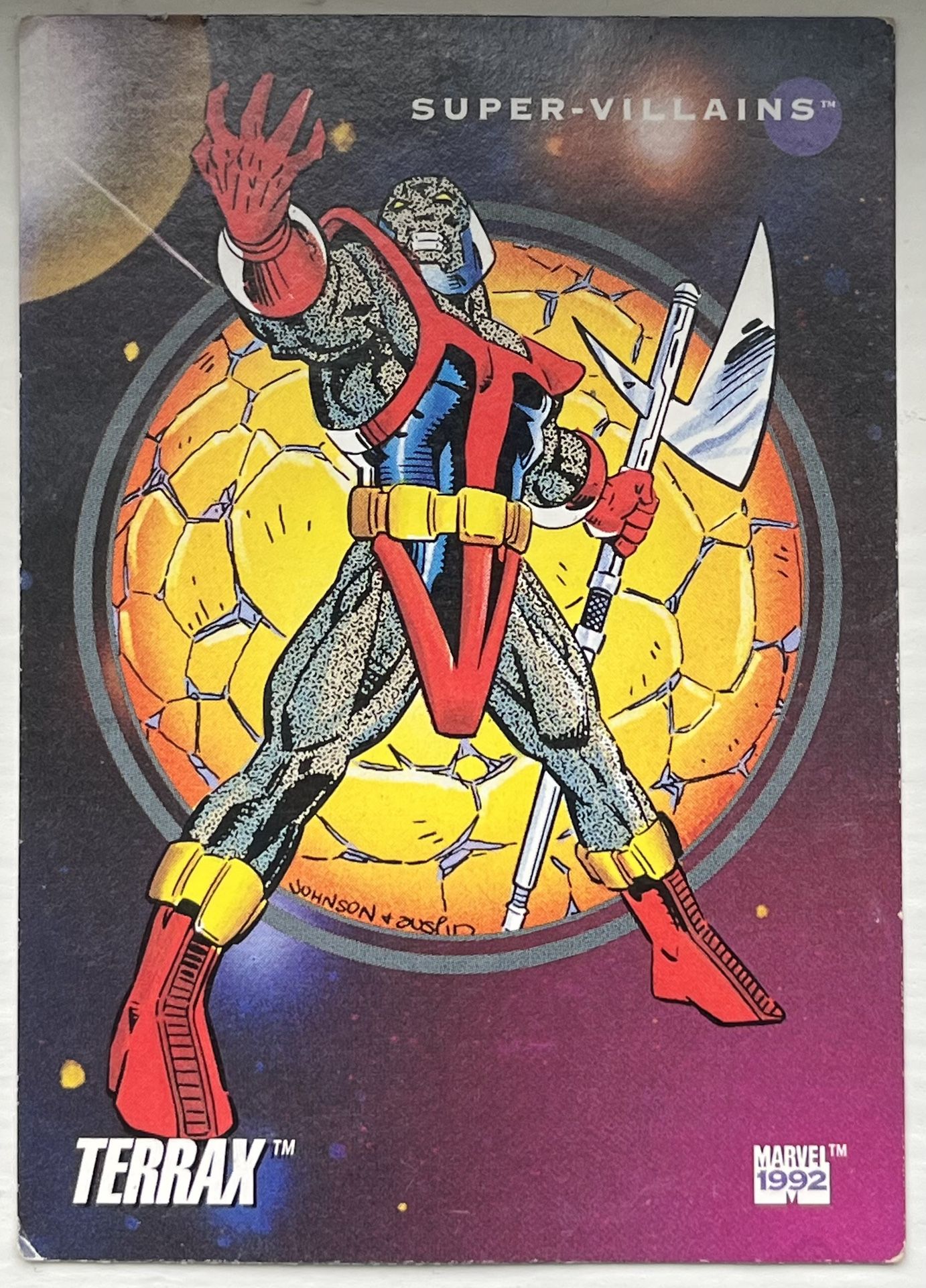 Terrax Supervillians Trading Card 1992 