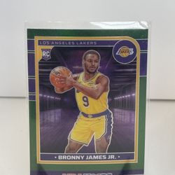 Bronny James Jr SSP GREEN Rookie Card