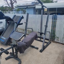 Nautilus Bench Press/ Squat Rack/ Lat Pull Down Gym Equipment 