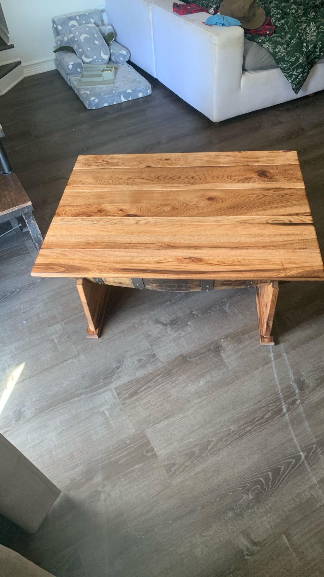Coffee Table Half Whiskey Barrel furniture