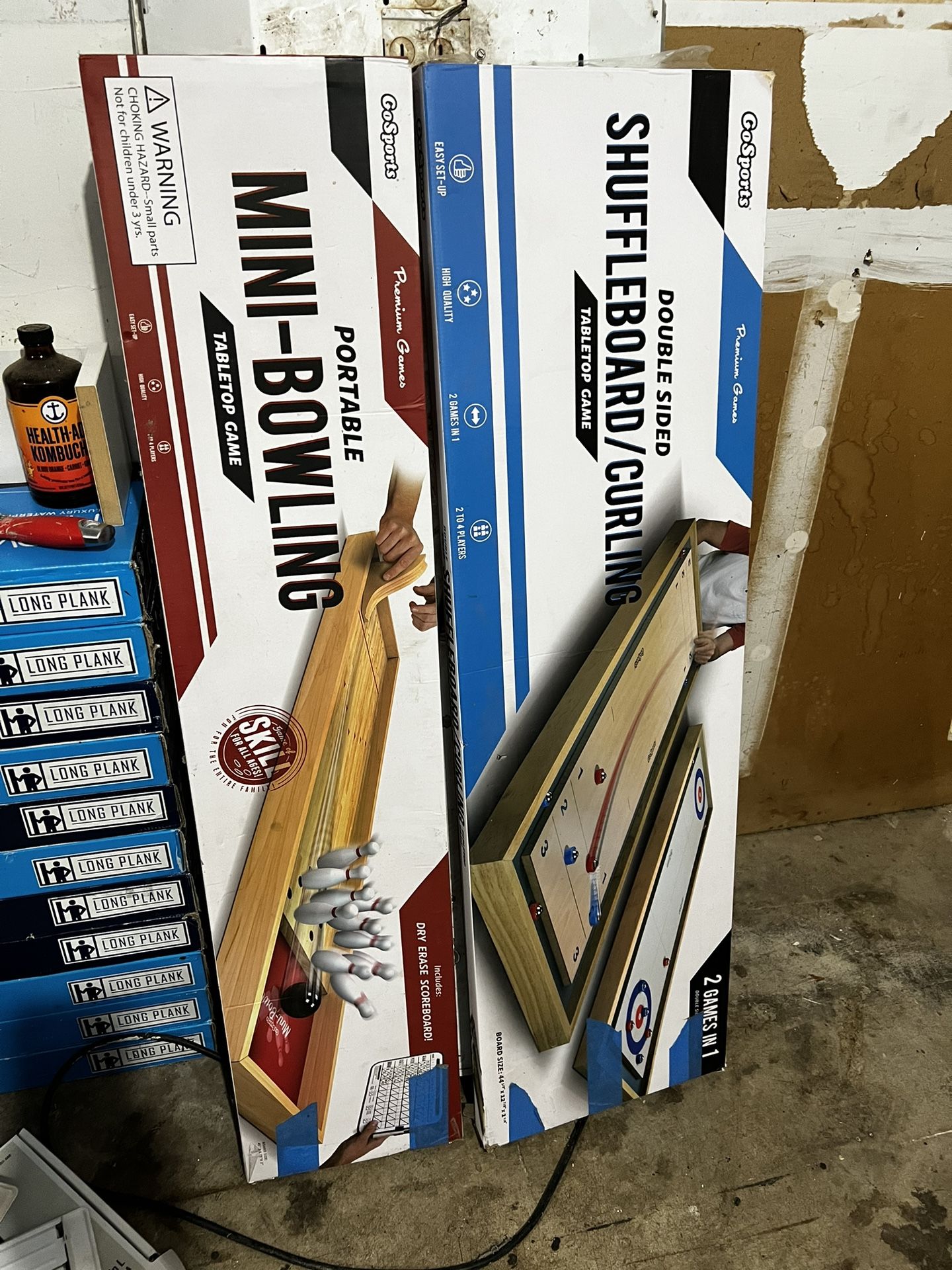 Mini-Bowling & Shuffleboard Board Games
