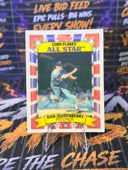 1992 Kellogg’s Corn Flakes All-Stars Dan Quisenberry #9 Royals Sportflics