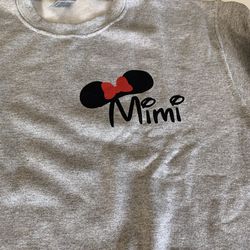 “Mimi” Sweatshirt with Minne Ears logo Color: Grey Size: Small