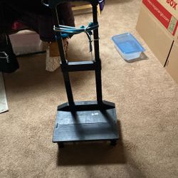 Heavy Duty Black Metal Luggage Cart/travel Dolly In Great Shape Perfect For Moving Boxes .