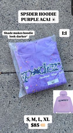 Sp5der hoodie purple Aci 