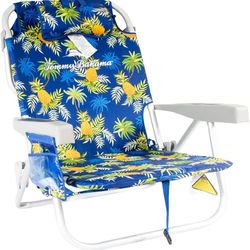 Tommy Bahama Backpack Cooler Chair with Storage Pouch and Towel Bar