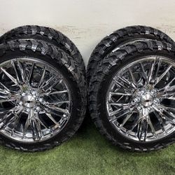 New 22 inch chrome zl1 style wheels wrapped in atturo mts tires 285/45r22