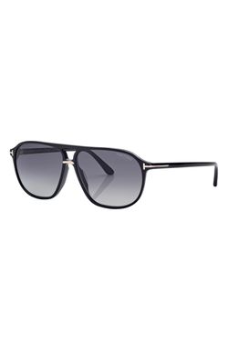 TOM FORD "Bruce" Polarized Navigator Sunglasses - 61MM