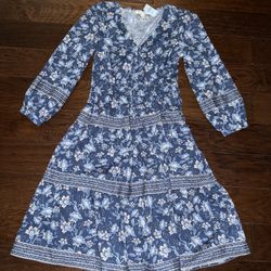 NWT Ann Taylor Loft Women’s Blue & White Dress Size M