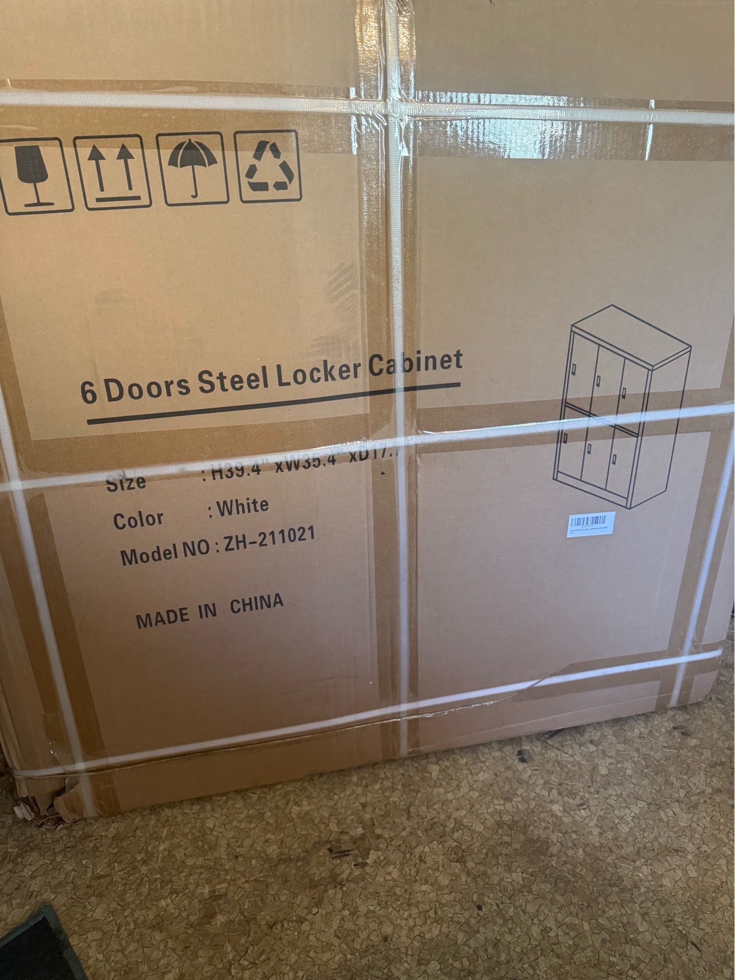 6 DOORS STEEL LOCKER CABINET $120