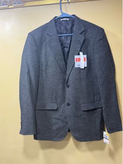 NWT Men’s Edge By WD.NY Slim Fit Blazer Suit Jacket Blk/Gray Sz:xl