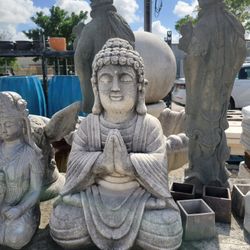 Concrete Buddha Statue / Cement Backyard Patio Garden Buddhas