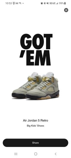 Jordan 5 Jade Horizon Size 7y