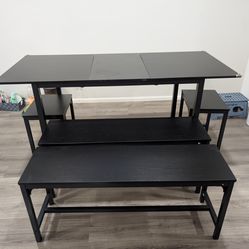 5 piece extendable dining table set for 4-8 people for sale