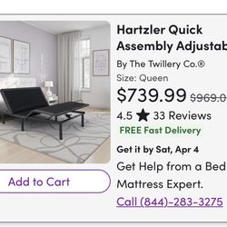 Queen Size Adjustable Frame
