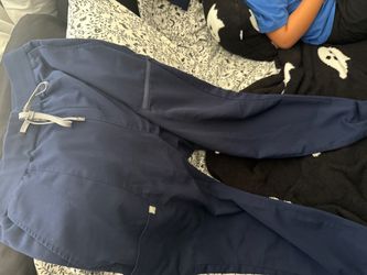 Fabletics Navy Blue Scrub Pants with Drawstring