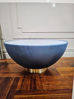 Manhattan Comfort Anderson Modern Low Profile Round Coffee Table Faux Marble Top