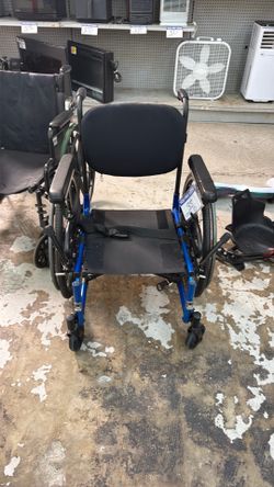 Blue wheelchair