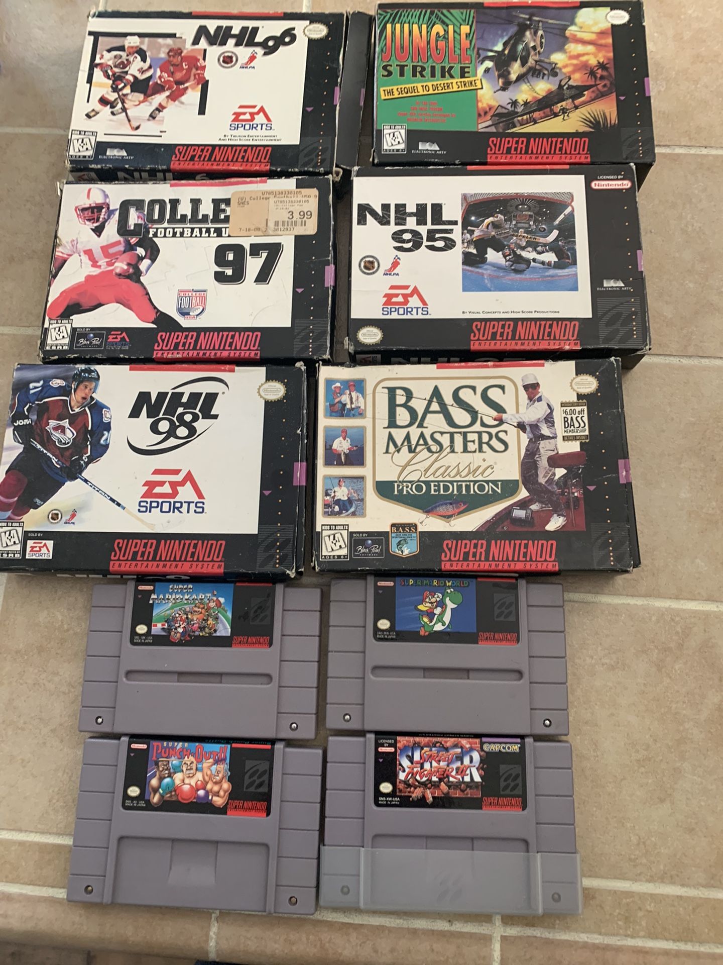 Super Nintendo Games With Boxes