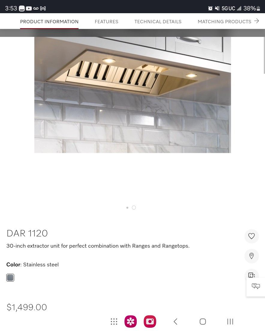 30 Inch Hood Insert With Internal Blower