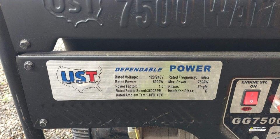 UST 7500 Watt Gasoline Generator 