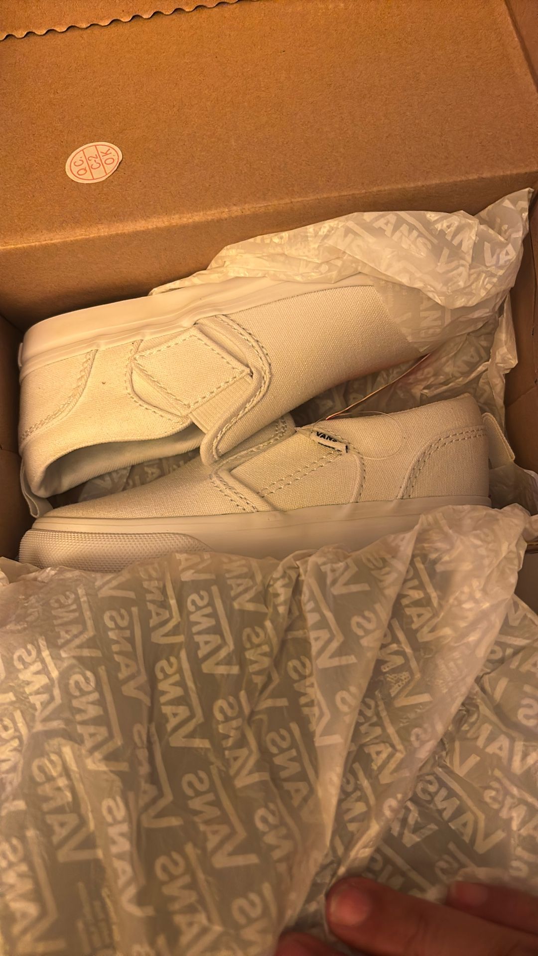 Toddler White Vans