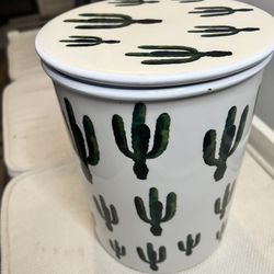 Cactus Cannister With Lid
