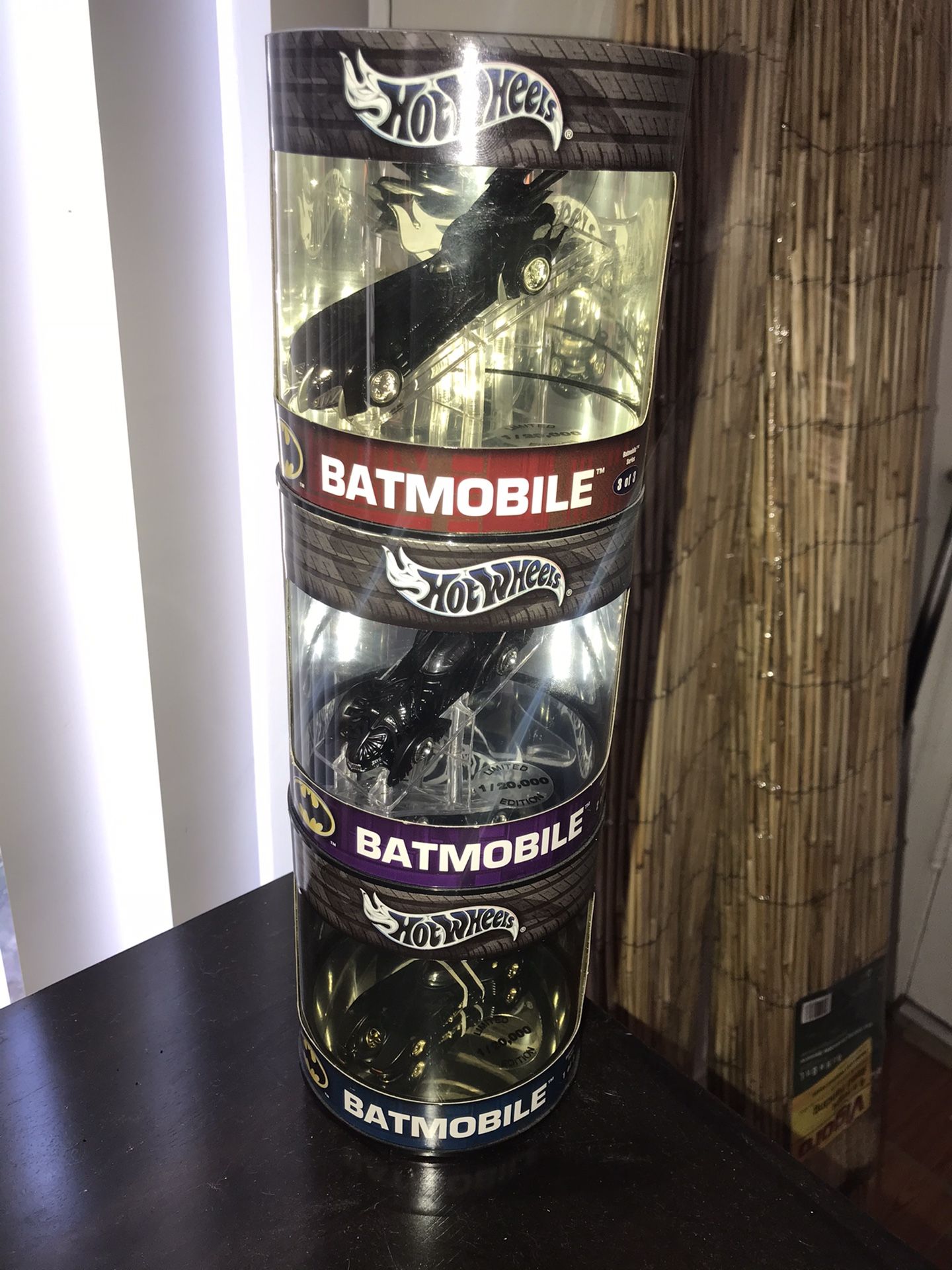 Hot Wheel Batmobile oil can set of 3. Limited edition