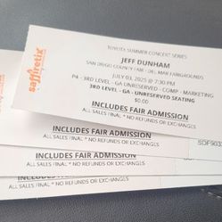 Del Mar Fair Tickets - Jeff Dunham 4 Tixs