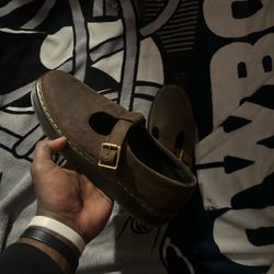 Brown Low Top Doc Marten Mary Jane Shoe 