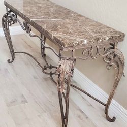 Marble Top Console Table 