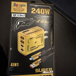 Fast Charger with 4 in 1 Data Cable