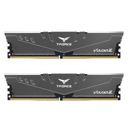 T-Force Vulcan Z DDR4 DRAM 16GB Kit (2x8GB) 3200MHz Desktop Memory Module (PC4-25600) CL16 Ram (Gray) - TLZGD416G3200HC16FDC01