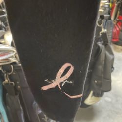 Hope golf bag towel in black  