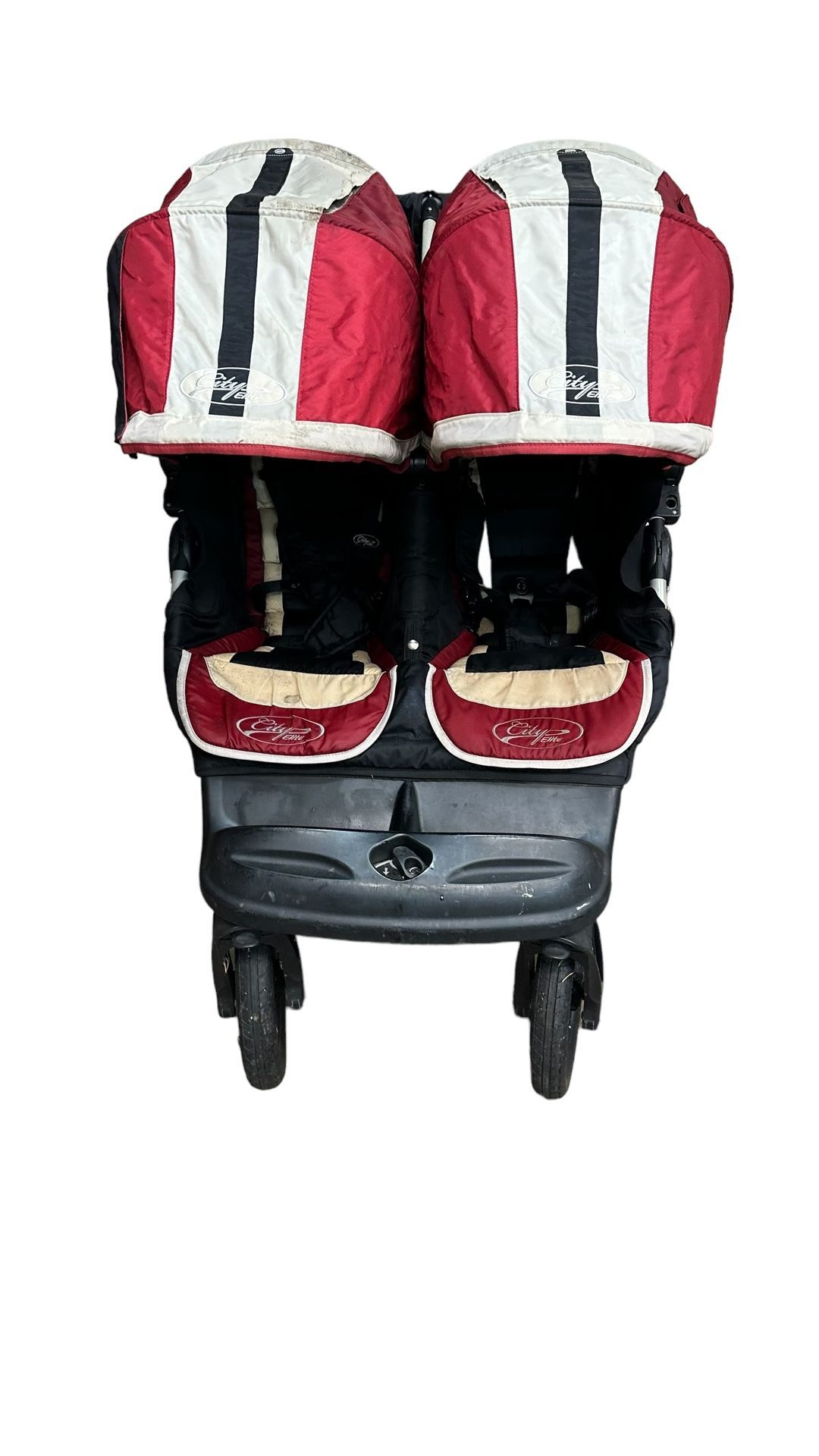 City Elite Jogger Double Stroller & Rain Shield