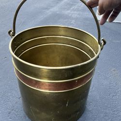Decorative brass bucket