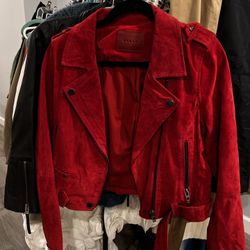 Women’s BLANK NYC Red Suede Jacket