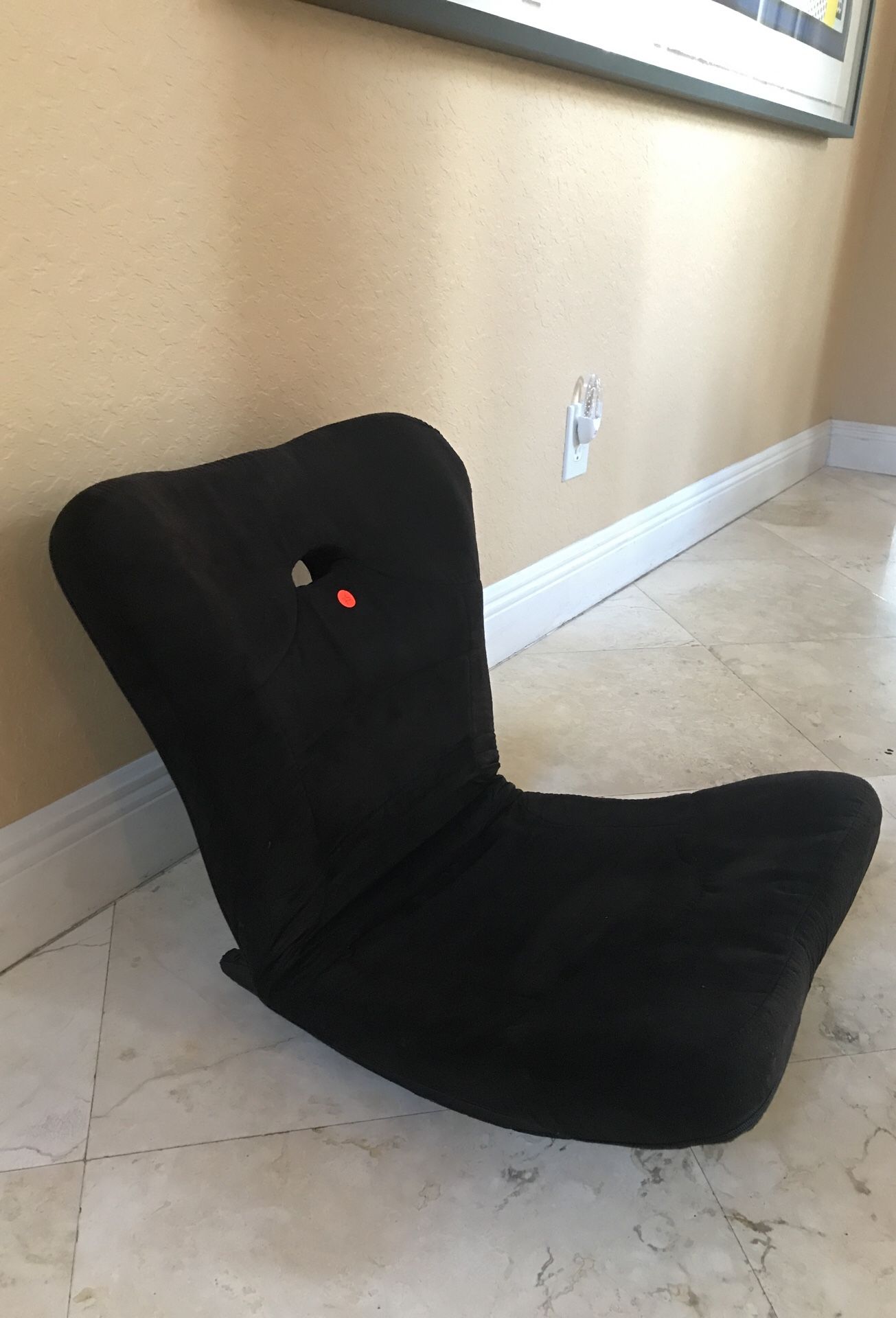 Gaming Chair - black floor rocker adjustable (foldable). Hard to find