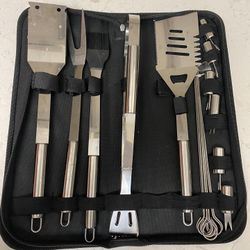 BBQ Grill Tools Set with Case