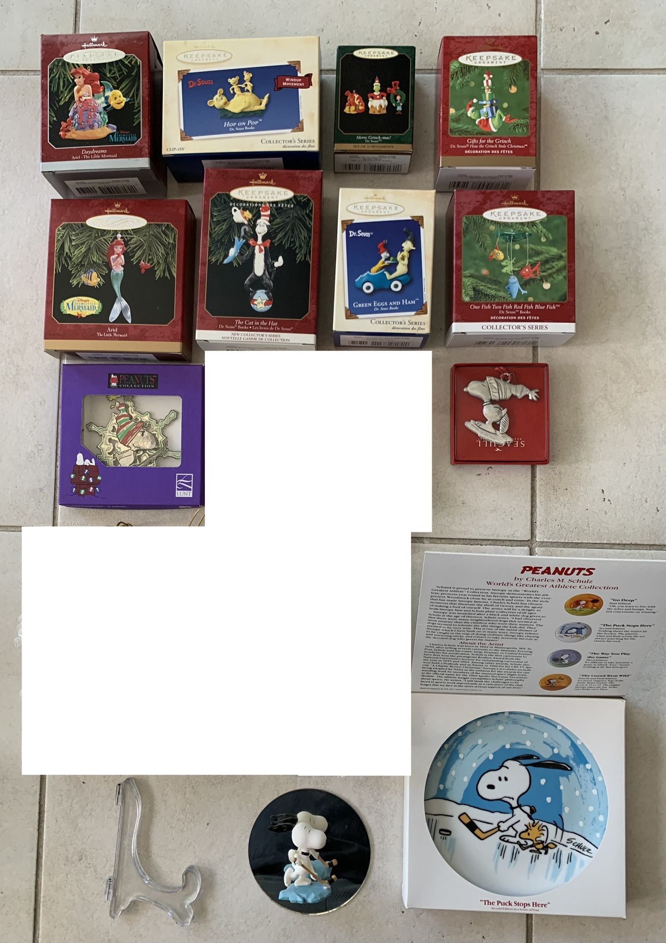 Snoopy, Disney, Hallmark, and Dr. Seuss Ornaments & Decor