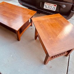 Mission style, coffee table, and end table