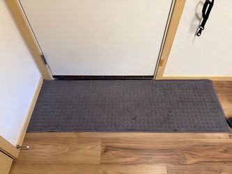 Dark grey runner rug
