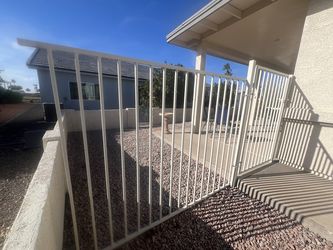 Steel fencing with gates for pool, pet and/or yards