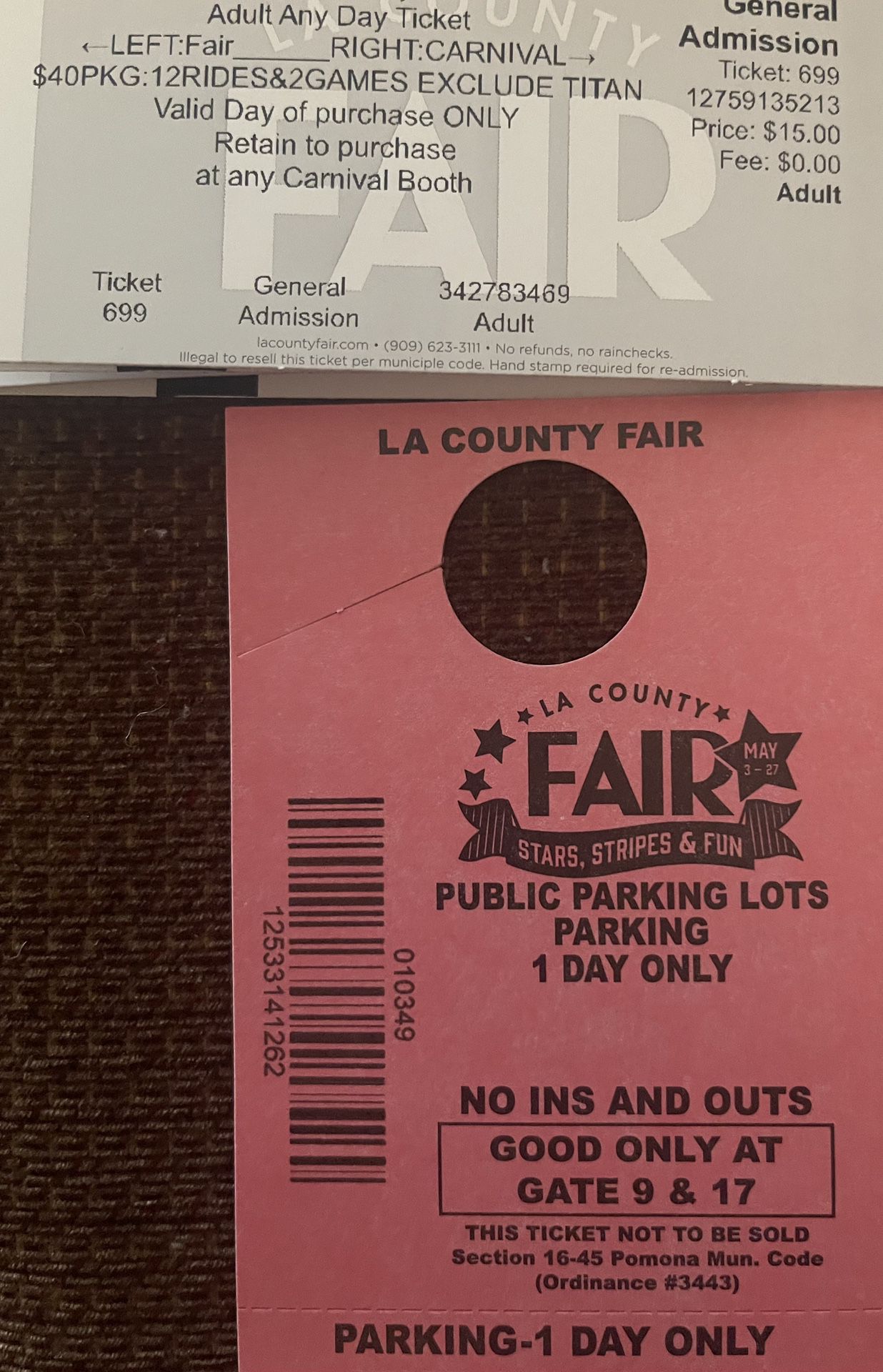 Fair Tickets & Parking Pass