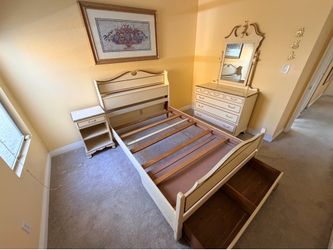 Vintage 1960s Ethan Allen Full, Storage, Bedroom Set