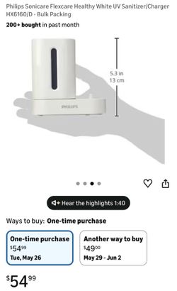 Philips Sonicare UV Sanitizer and Charger (models HX6150, HX6160, HX6907)