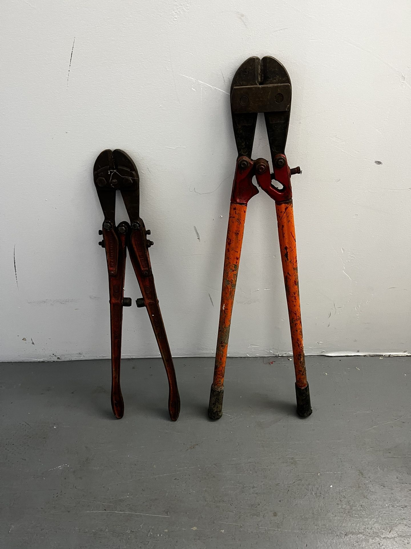 Large And Smaller Bolt Cutters