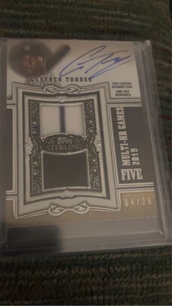 2020 Gleyber Torres Auto Patch Multi Game  Mint 