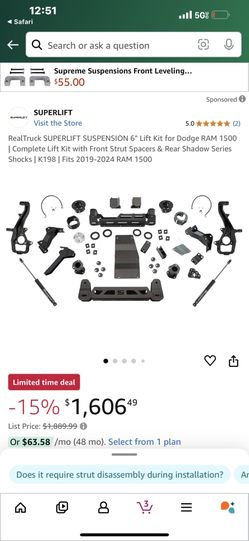 2009-2013 Ford F150  Suspension 6” Lift Kit