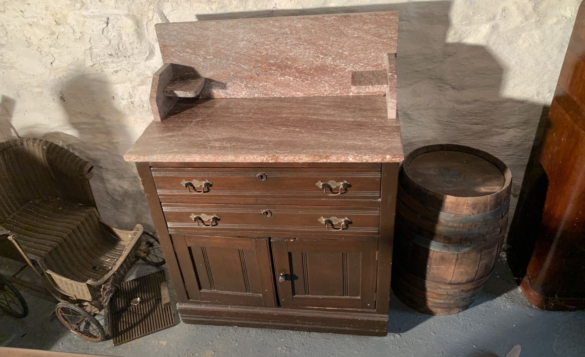 Antique Washstand Marble Top
